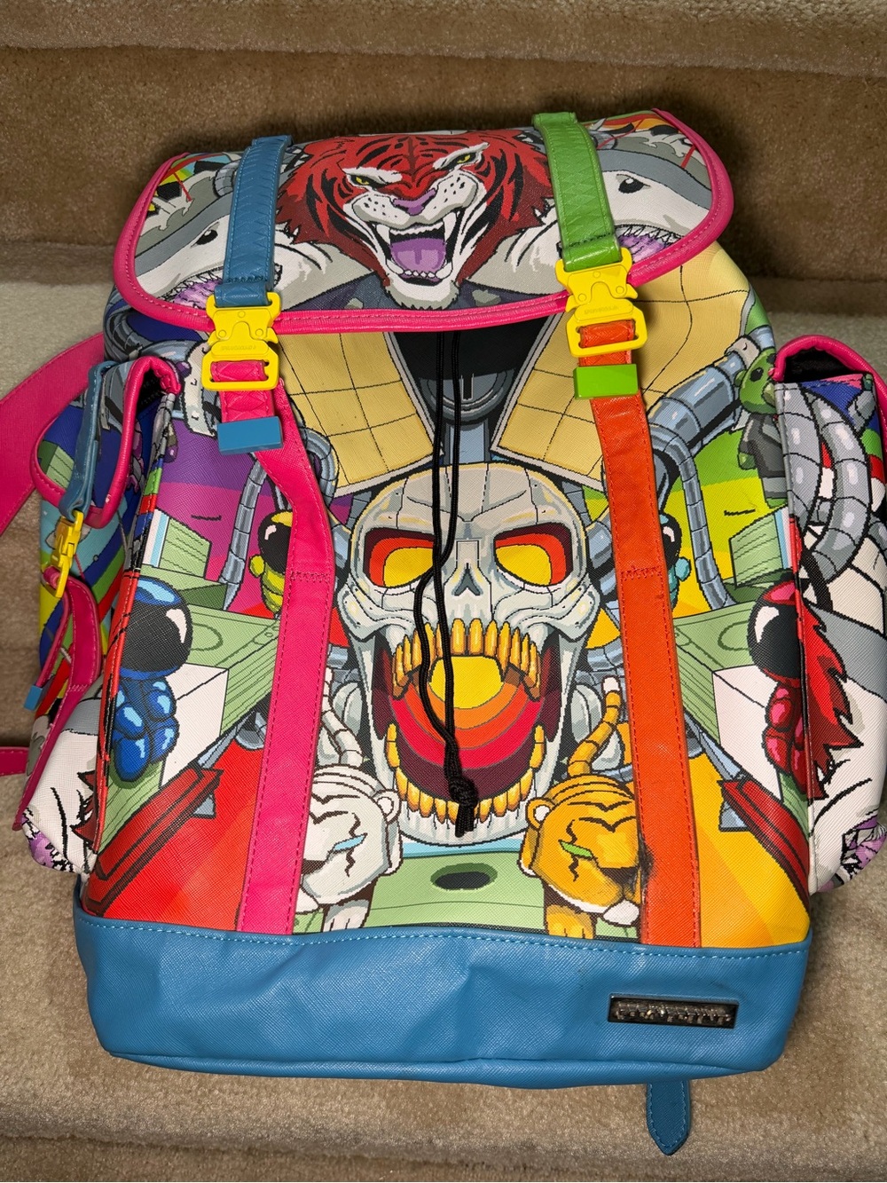 Limited Edition Sprayground Chaotic Universe Monte Carlo Bag-Multicolor Backpack